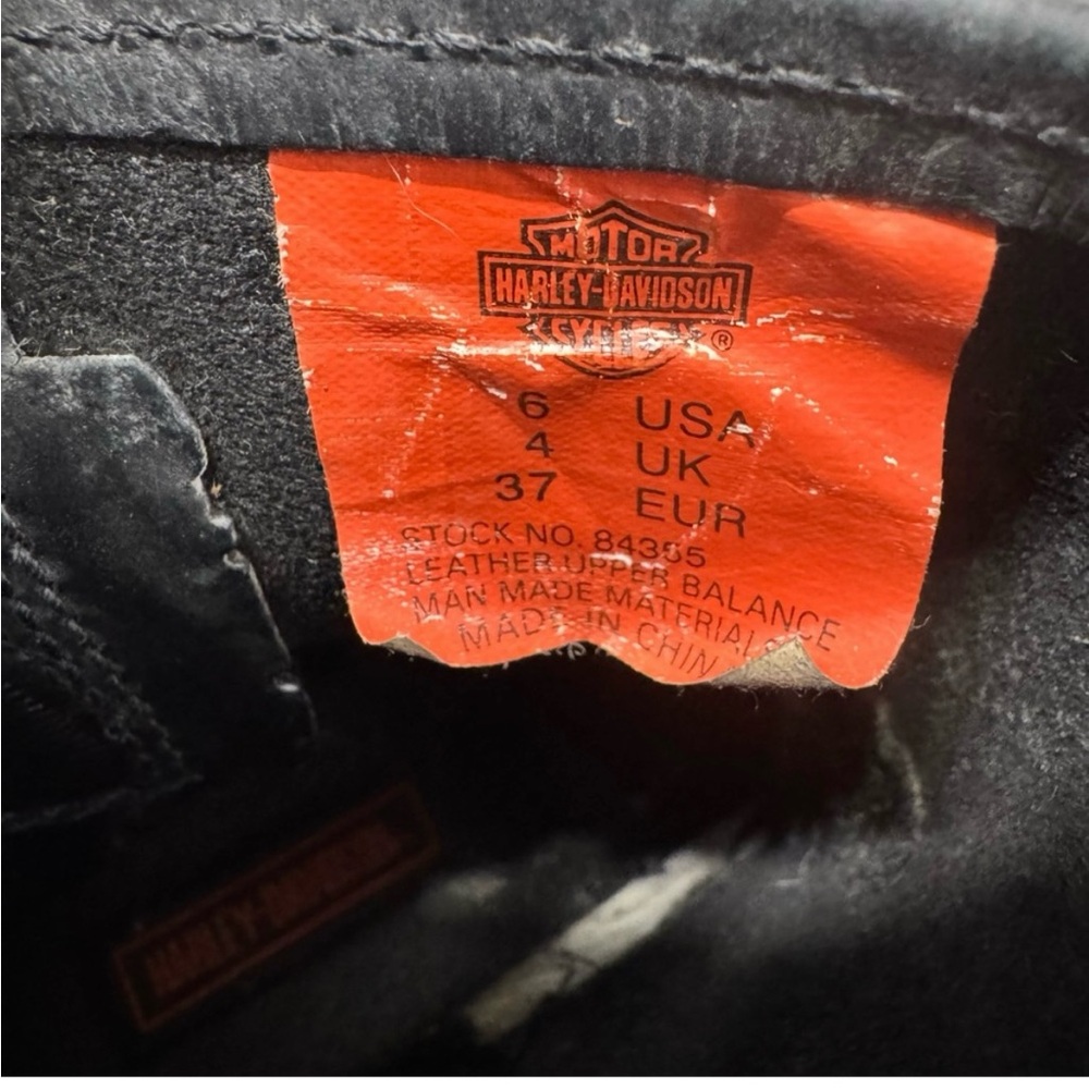 Harley-Davidson Black Leather Harness Moto Boots - Picture 7 of 9